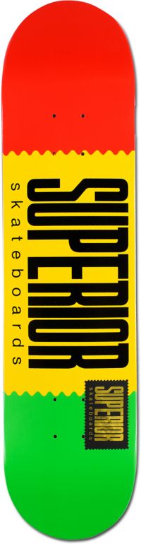 Superior Rasta Logo Wrap 7.75 Skateboard Deck