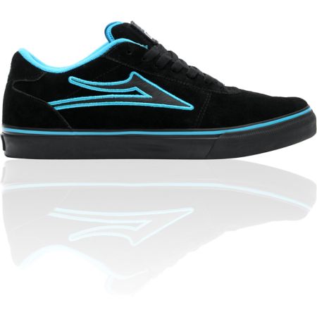 Lakai Manchester Select Black & Turquoise Skate Shoe