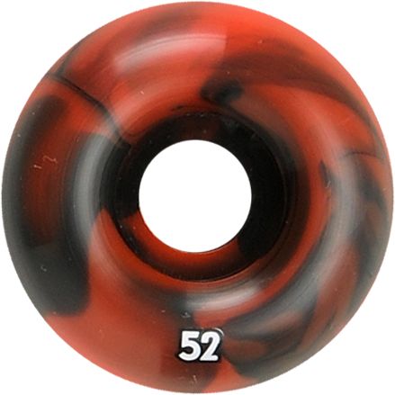 Form Swirl 52mm Black & Red Skateboard Wheels