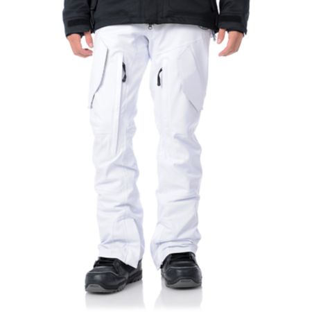 Volcom Empire Modern 2012 White 15K Guys Snowboard Pants