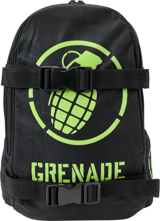 Grenade Logo Black & Green Skate Backpack