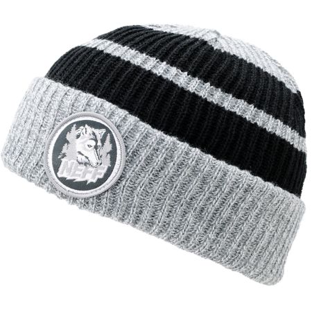 Neff Wolfie Grey & Black Cuff Beanie