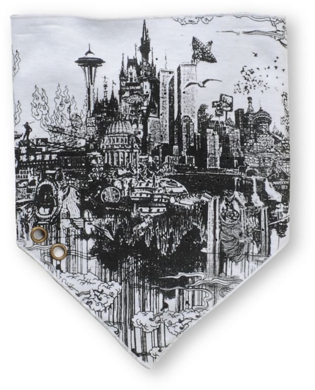 Spacecraft 2012 Cloud Town On Fire White Face Mask Bandana