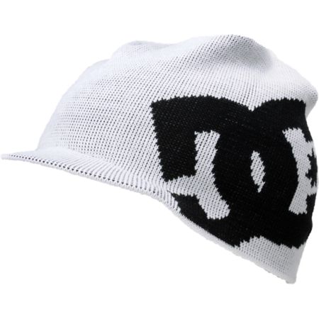DC Big Star White Visor Beanie