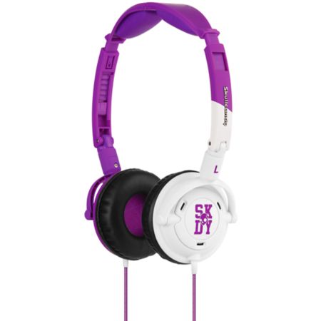 Skullcandy Lowrider Purple & White Headphones