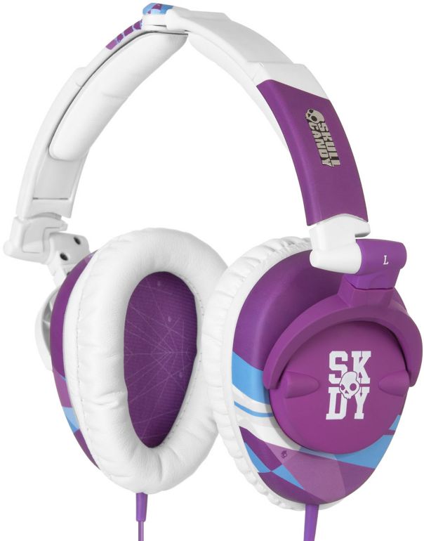 Skullcandy Skullcrusher Purple & White Headphones