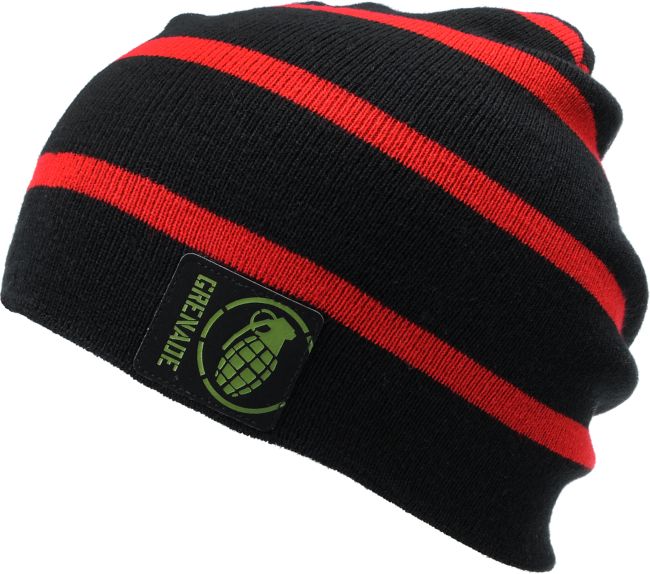 Grenade Astro Belt Red & Black Stripe Beanie