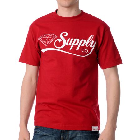 Diamond Supply Diamondaire Red Tee Shirt