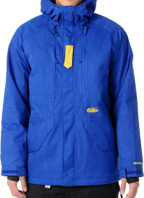 Nike 6.0 Slainte 10K 2012 Blue Insulated Snowboard Jacket