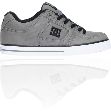 DC Pure TX Grey Canvas & Black Skate Shoe