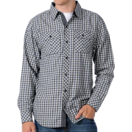 Dravus Tarnished Grey Plaid Woven Flannel