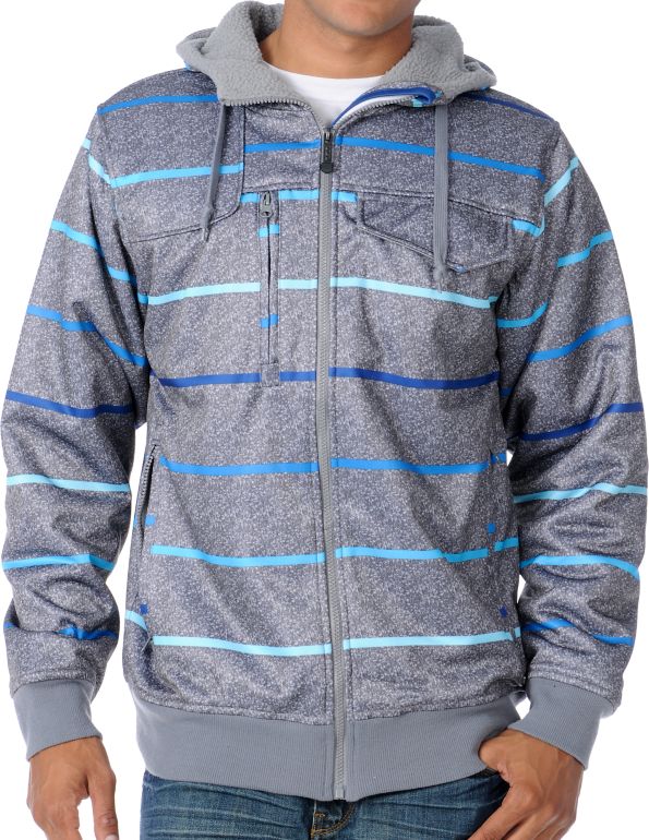 Empyre Durand Charcoal Sherpa Zip Tech Fleece
