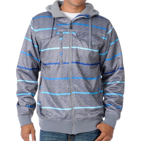 Empyre Durand Charcoal Sherpa Zip Tech Fleece