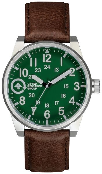 LRG Field & Research Brown Leather & Silver Analog Watch