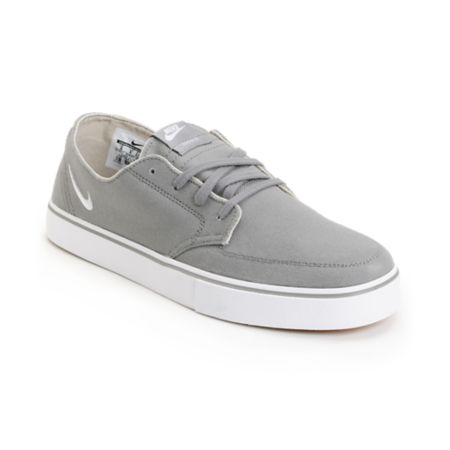 Nike 6.0 Braata LR Grey & White Skate Shoe