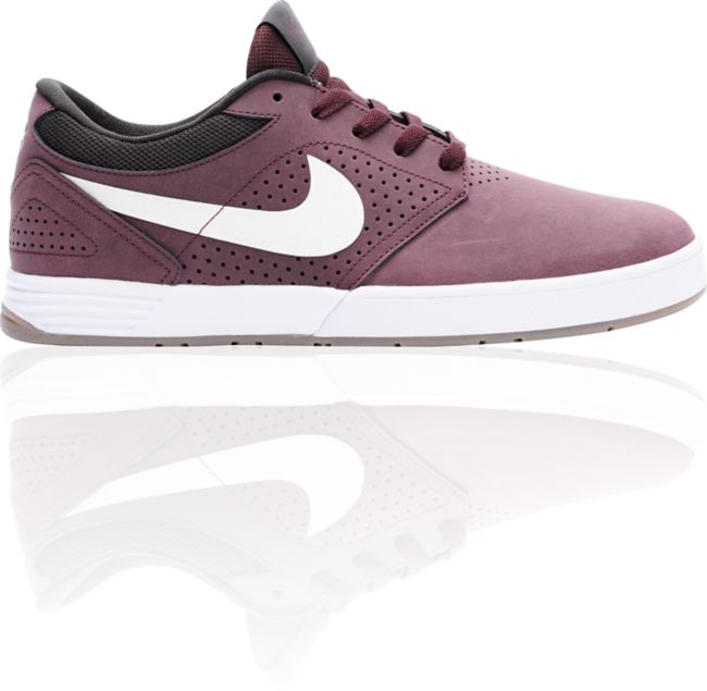 Nike SB P-Rod 5 Low Lunarlon Burgundy & White Shoe