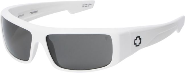 Spy Sunglasses Logan White Gloss Polarized Sunglasses