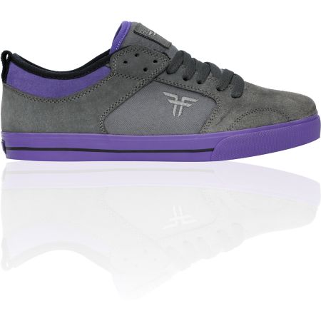 Fallen Clipper Grey & Purple Suede Skate Shoe