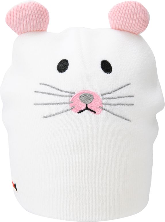 Elm Wildlife Mouse White Beanie