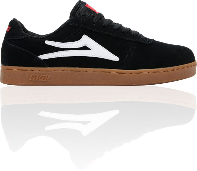 Lakai x Chocolate Manchester XLK Black & Gum Suede Skate Shoe