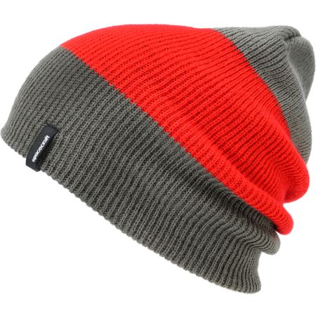 Spacecraft Offender Grey & Red 3 Stripe Beanie