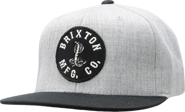 Brixton Oath Grey & Black Snapback Hat