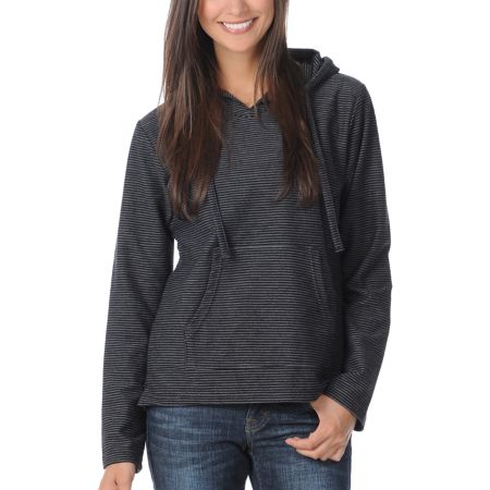 Wear Wash Repeat Girls One One Black & Charcoal Knit Poncho