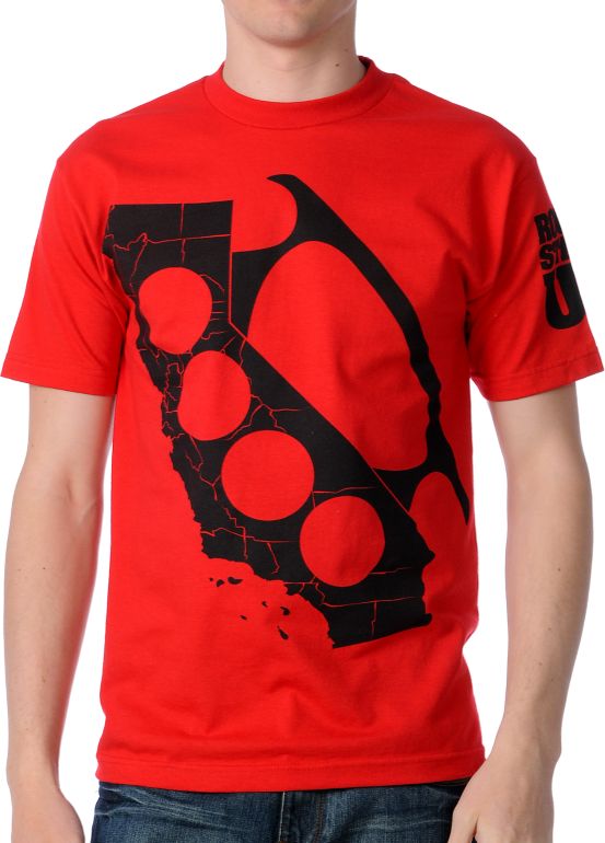 Rogue Status Cali Knuckle Red Tee Shirt