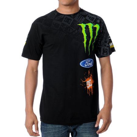 DC Ken Block Check Slider Black Tee Shirt