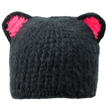 Spacecraft Girl Buddha Bear Black Beanie