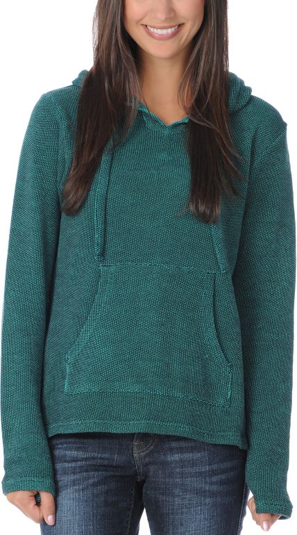 Wear Wash Repeat Girls Black & Teal Knit Poncho