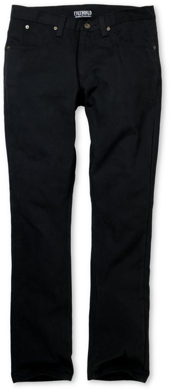 Free World Messenger Black Canvas Skinny Pants