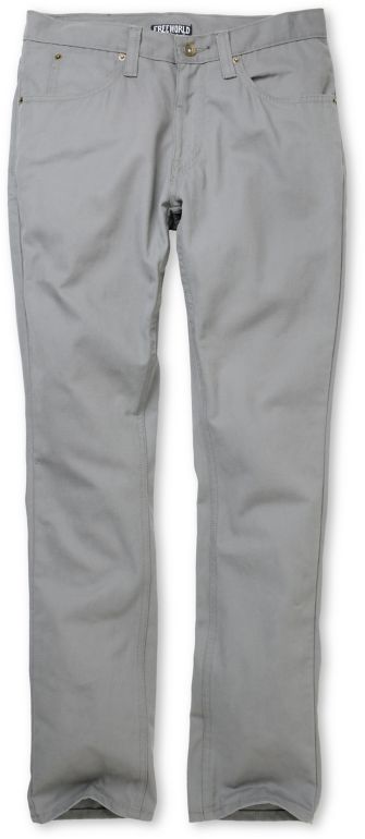 Free World Messenger Grey Canvas Skinny Pants