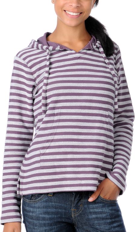 Wear Wash Repeat Girls Elite Purple Elite Stripe Poncho
