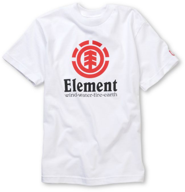 Element Boys Vertical White Tee Shirt