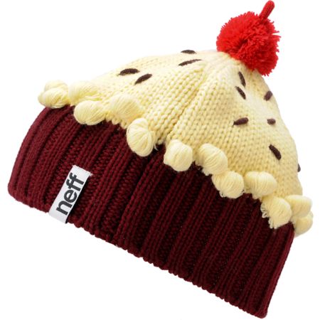 Neff Red Velvet Light Pastel Cupcake Beanie 
