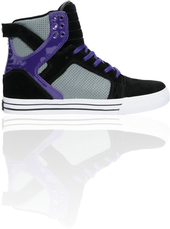 Supra Skytop Black Suede & Grey Leather Shoe