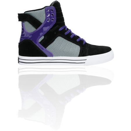 Supra Skytop Black Suede & Grey Leather Shoe