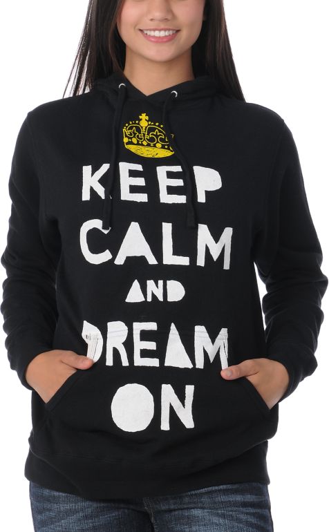 Glamour Kills Keep Calm Black Pullover Hoodie