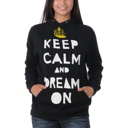 Glamour Kills Keep Calm Black Pullover Hoodie