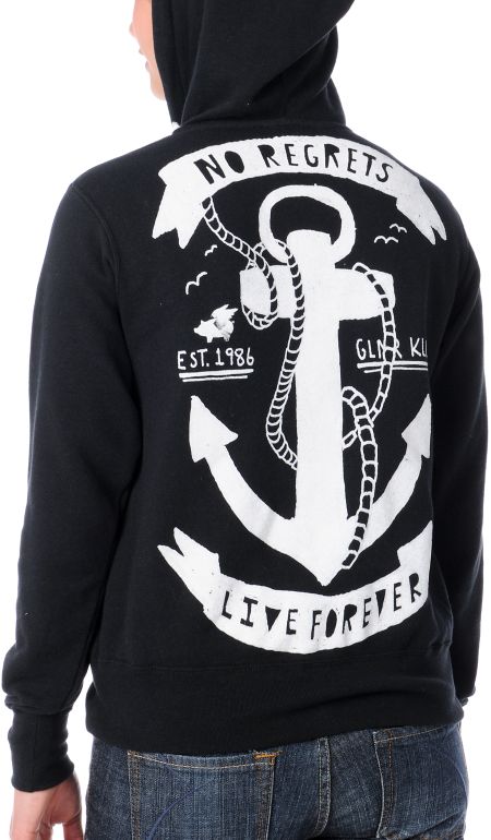 Glamour Kills Anchors Away Black Zip Up Hoodie