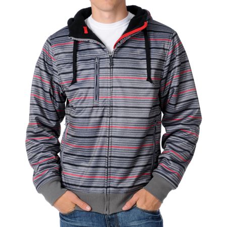 Empyre Rucker Grey Stripe Sherpa 2012 Guys Zip Tech Fleece