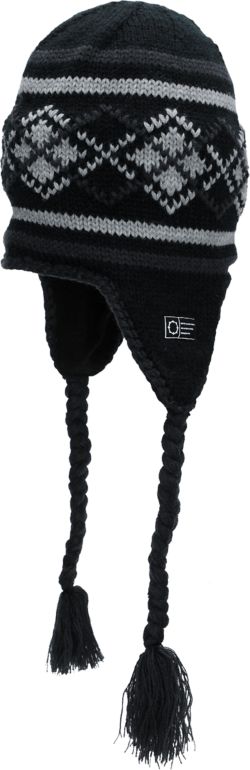 Empyre Douglas Fleece Grey, Black & Navy Earflap Beanie