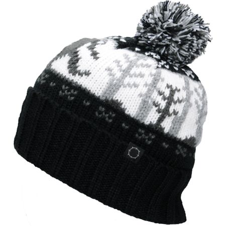 Empyre Woods Stalk White, Black & Grey Pom Beanie