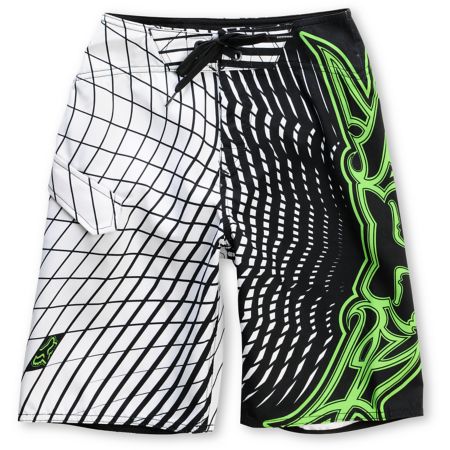 Fox Harter Vortex White & Black Boys Board Shorts