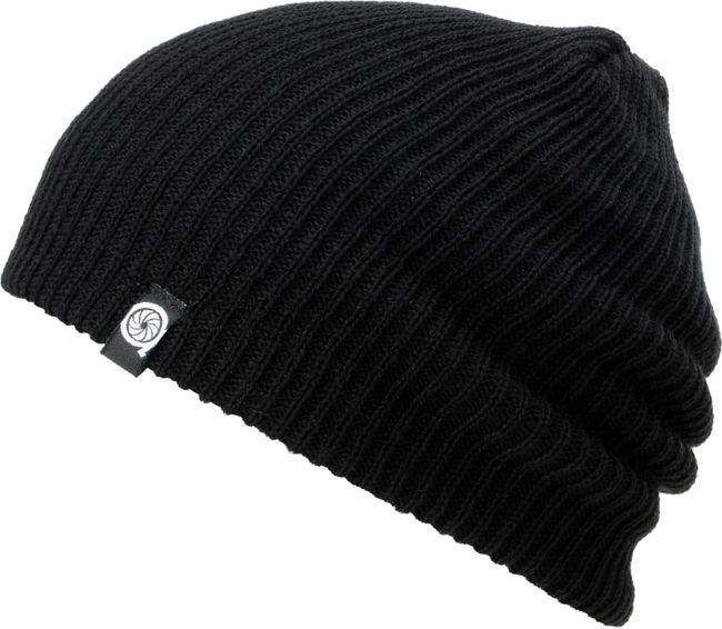 Aperture Pedro Black Slouch Beanie