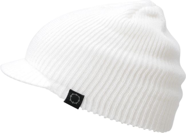 Empyre White Whitman Visor Knit Beanie