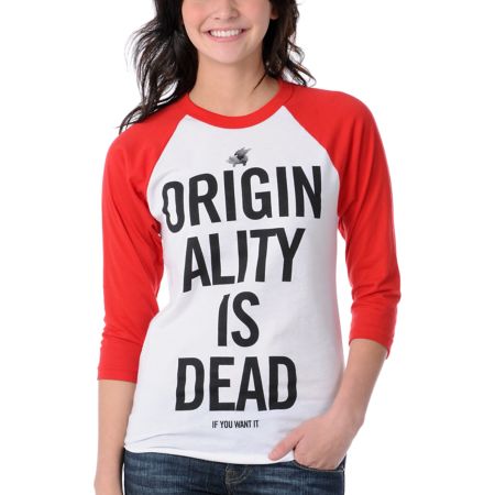 Glamour Kills Girls Yon & Joko Red Baseball Tee Shirt