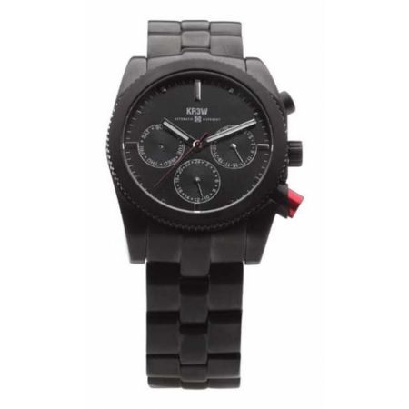 KR3W Redrum Black Chronograph Watch