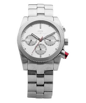 KR3W Redrum Silver Chronograph Watch